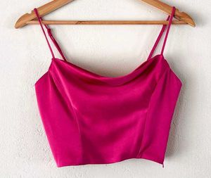 H&amp;M Satin Corset Top