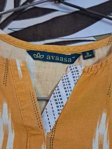 Yellow Ikat Print Kurta Set sale fix rate