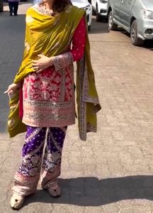 Designer Party Wear Top Nd Kurti Set