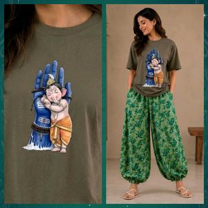 Ganesha & Shiva Graphic T-Shirt & Pant
