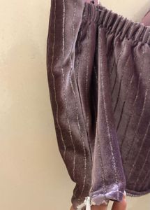 Velvet Pinstripe Corset Top