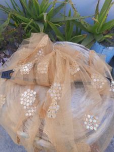 Golden Sequin Embellished Dupatta