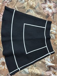 KOREAN B&amp;W Mini Skirt