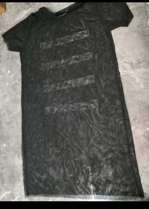 Sheer Mesh T-Shirt Dress 32-34-36 tk ko