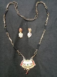 Mangalsutra With Earings Combo