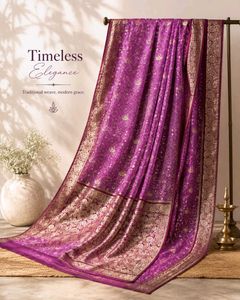 Elegant Purple Silk Saree