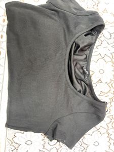 Ribbed Black Sleeveless Top