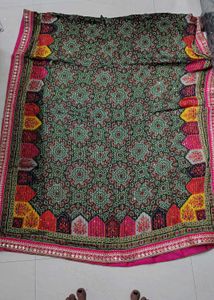 new designer Green duppata with Bandhani Print