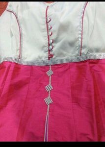 Elegant Pink &amp; Beige Ethnic Gown