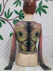 (200)Patterned Long Sleeve Top