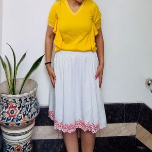 clearance sale⭐️New White Skirt with lining