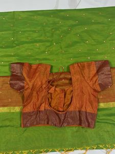 Elegant Green Saree with Blouse
