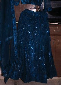 Sparkling Blue Lehenga Choli Set