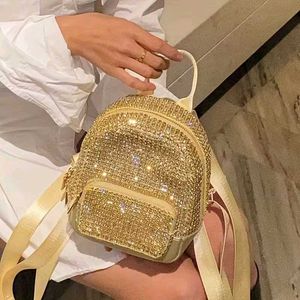 Sparkly Gold Rhinestone Backpack HIGH QUALITY