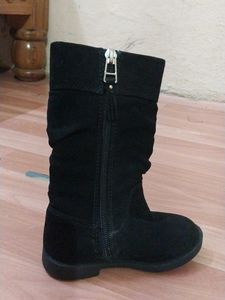 KIDS Black Slouch Boots