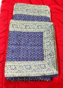 Elegant Banarasi Handloom bedsheet with pillow 🆕