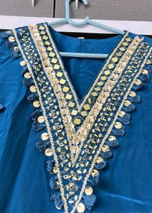 NEW Mirror Blue C Cut Kurta With Pant