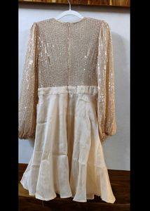 Sparkling Sequin V-Neck Midi Dress
