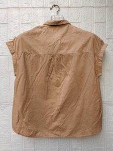 New with tag Casual Brown Short Sleeve Shirt