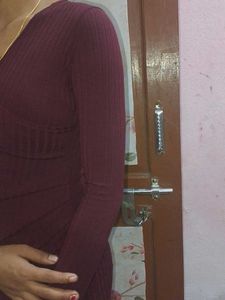 Burgundy Wrap Dress