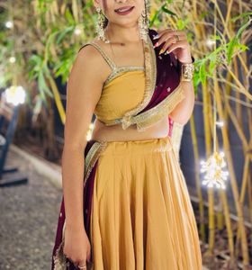 Elegant Yellow Lehenga Choli Set