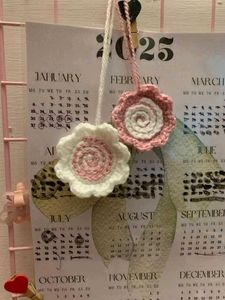 Handmade Crocheted Flower keyring🍥