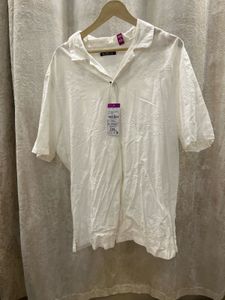 Chic White Embroidered Cotton Shirt