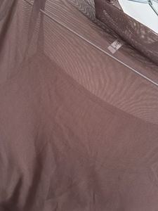 Sheer Mesh Long Sleeve Crop Top
