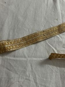 Gold Embellished Fabric Border