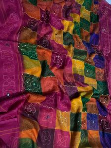 Vibrant Patchwork Saree