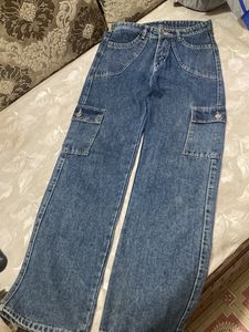 NEW DENIM CARGO JEANS FOR WOMEN