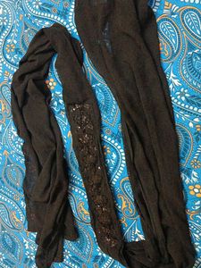Black Sequin Lehanga Choli with dupatta
