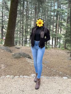 Blue High-Waisted Skinny Jeans