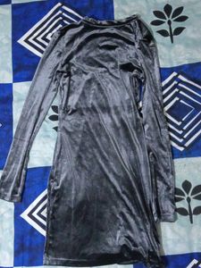 Velvet Long Sleeve Mini Dress