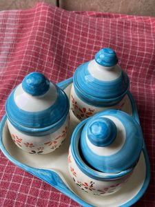 Decorative Ceramic Spice Jar Set