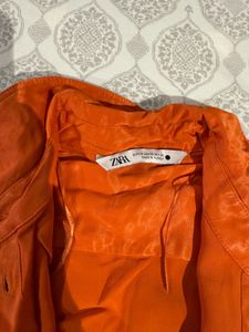 Orange Button-Down Shirt