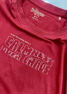 Maroon oversized Graphic T-Shirt