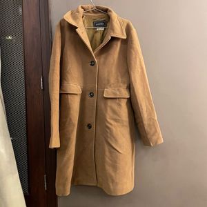 Classic Camel Wool Blend Coat