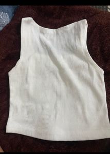 white ribbed crop top