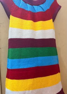 Colorful Striped Knit Dress