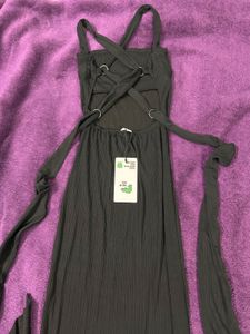 Elegant Black Bodycon Midi Dress