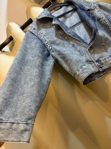 Studded Acid Wash Denim Jacket