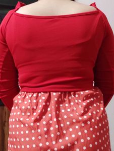 red full sleeves top