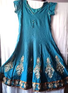 Teal Anarkali Dress