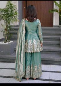 Elegant Teal Kurta Set with Dupatta