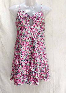 I. Floral Print Mini Dress