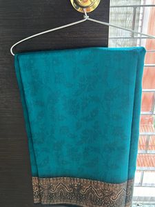 Turquoise Colour Cotton Silk