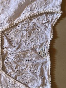 White Pure Cotton Chickenkari Top