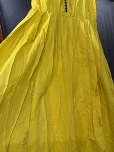 Vibrant Yellow Anarkali Gown