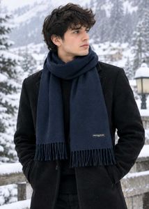Christian Aujard Navy Scarf